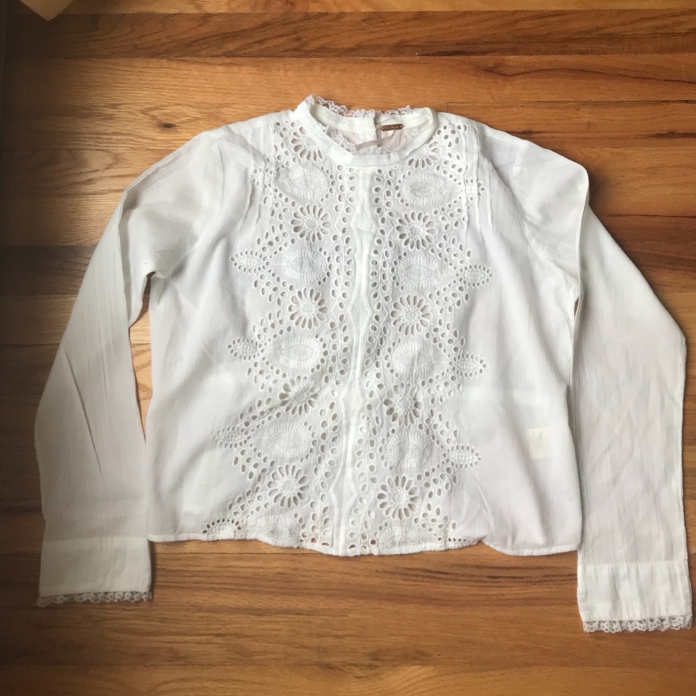 Free People White Blouse